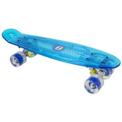 Скейтборд за момче със сини LED светлини