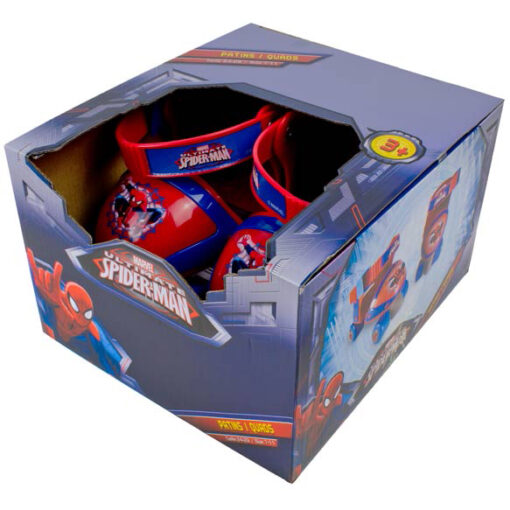 Кутия с ролкови кънки за деца Спайдърмен
