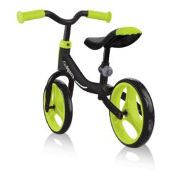 Черно зелено детско колело за баланс без педали Globber GOBIKE