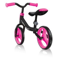 Евтино и здраво колело за баланс на френската марка Globber в розово черен цвят, подходящ за момиче