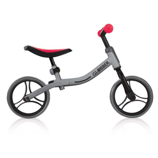 Колело за баланс за деца, колело без педали за деца на възраст над 2 години, сиво-червен цвят, GoBike, Globber, снимка отстрани
