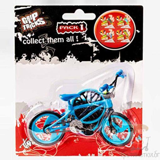 Мини колело за пръсти BMX - синьо