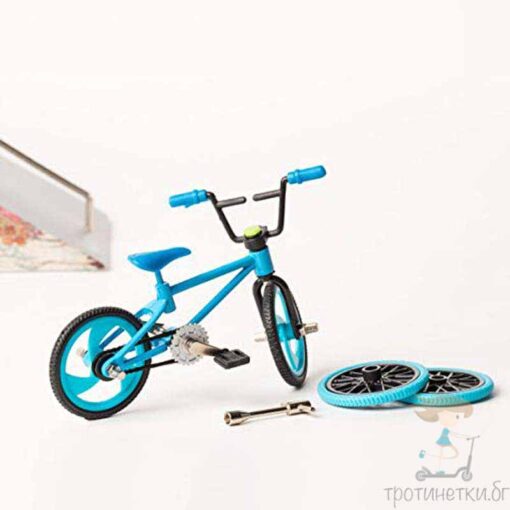 Мини колело за пръсти BMX - синьо