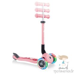 Сгъваема тротинетка Globber Fantasy със светещи колела в пастелно розов цвят