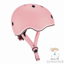 Предпазна детска каска за колело и тротинетка в пастелно розово