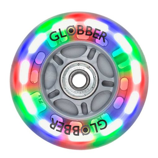 Резервно задно колело, 80 mm за тротинетки GLOBBER - светещо