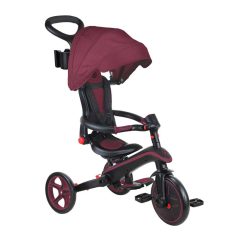 Детска триколка 4 в 1 GLOBBER EXPLORER TRIKE FOLDABLE, сгъваема в цвят бургунди