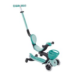 Сгъваема тротинетка 5 в 1 GLOBBER GO UP BABY LEARN 360° FLASH LIGHTS, мента