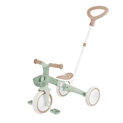 Детска триколка с родителски контрол 3 в 1 GLOBBER LEARNING TRIKE PLUS в ментов цвят