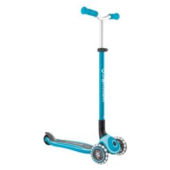 Сгъваема тротинетка с три колела за деца над 5 години Globber Master lights - синя